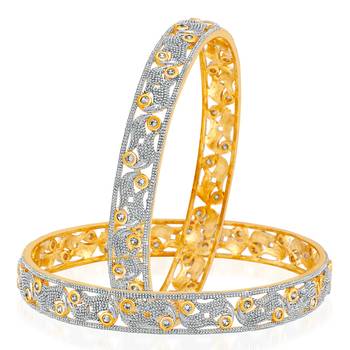 Gold Cubic Zirconia Bangles And Bracelets 1