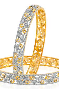 Gold Cubic Zirconia Bangles And Bracelets