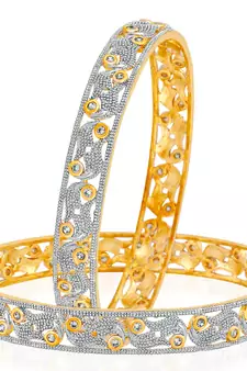 Gold Cubic Zirconia Bangles And Bracelets