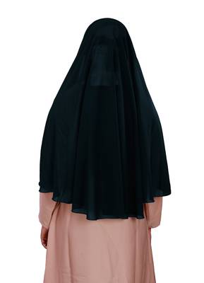 Women Georgette 3 Layer Hijab Style Niqab Veil Scarf 5