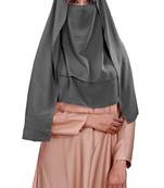 Women Georgette 3 Layer Hijab Style Niqab Veil Scarf 