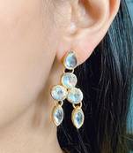Gold diamond earrings