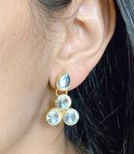 Gold diamond earrings