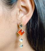 Gold diamond earrings