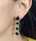 Gold diamond earrings