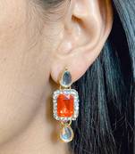 Gold diamond earrings