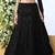 Black Embroidered Georgette Semi Stitched Lehenga