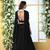 Black Embroidered Georgette Semi Stitched Lehenga
