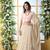Beige Embroidered Georgette Semi Stitched Lehenga