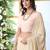 Beige Embroidered Georgette Semi Stitched Lehenga