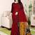 Red Printed Saree With Blouse