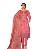 Pink Woven Art Silk Salwar