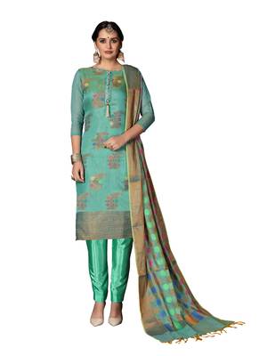 Light-Blue Woven Art Silk Salwar 1