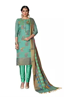 Light-Blue Woven  Art Silk Salwar