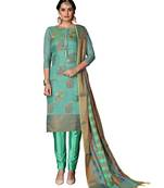 Light-Blue Woven Art Silk Salwar