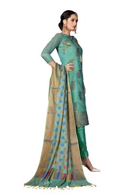 Light-Blue Woven Art Silk Salwar 2