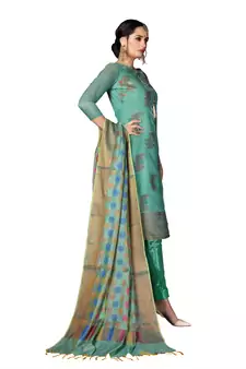 Light-Blue Woven Art Silk Salwar