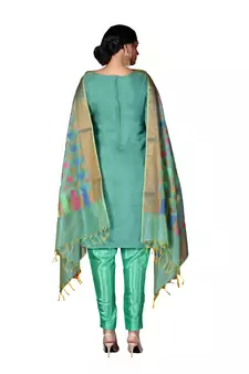Light-Blue Woven Art Silk Salwar