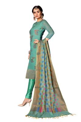 Light-Blue Woven Art Silk Salwar 4