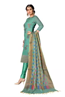 Light-Blue Woven Art Silk Salwar