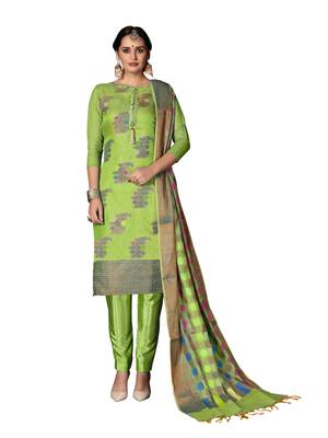 Light-Green Woven Art Silk Salwar 1