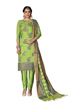 Light-Green Woven  Art Silk Salwar