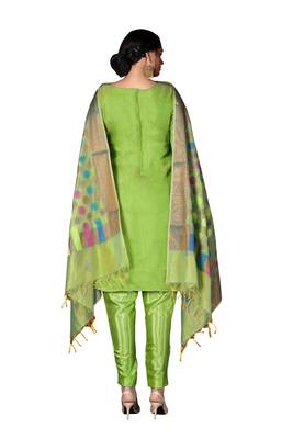 Light-Green Woven Art Silk Salwar 3