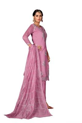 Light-Pink Woven Cotton Salwar 2
