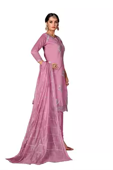 Light-Pink Woven Cotton Salwar