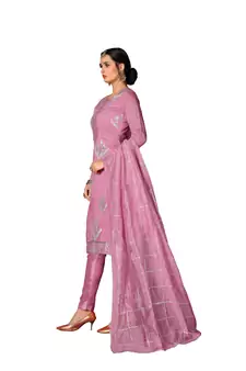 Light-Pink Woven Cotton Salwar