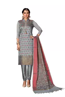 Multicolor Woven  Art Silk Salwar