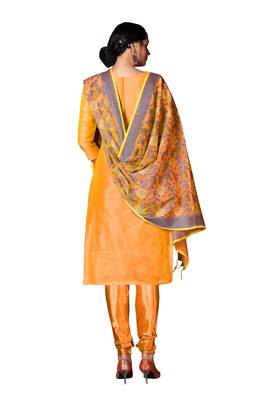 Yellow Woven  Art Silk Salwar 3