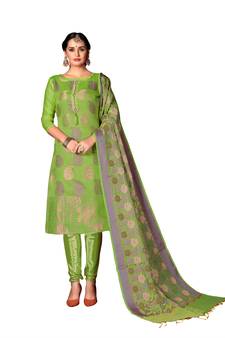 Green Woven  Art Silk Salwar