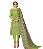 Green Woven  Art Silk Salwar