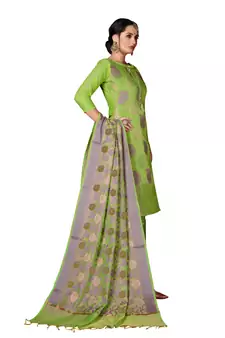 Green Woven Art Silk Salwar