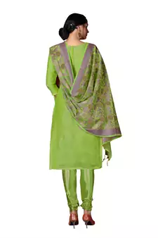 Green Woven Art Silk Salwar