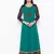 Green Embroidered Georgette Party Wear Kurtis