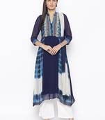 Dark Blue Embroidered Georgette Salwar
