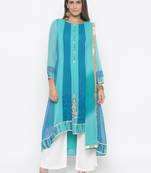 Light Blue Embroidered Georgette Salwar