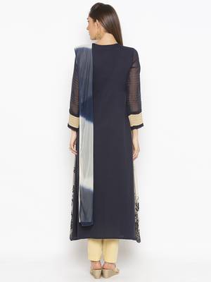 Beige Embroidered Net Salwar 3