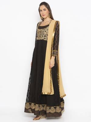 Black Embroidered Net Salwar 2