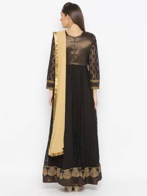 Black Embroidered Net Salwar 3