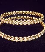 Beautiful Ethnic Zircon stud Gold Platted  Bangles