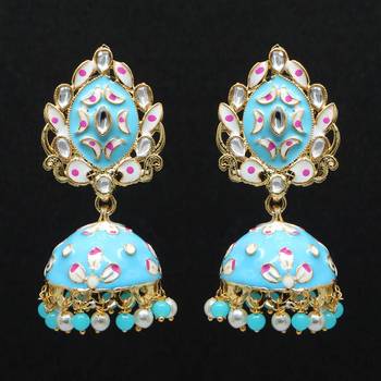 Turquoise Jhumkas 1
