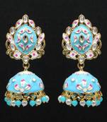 Turquoise Jhumkas