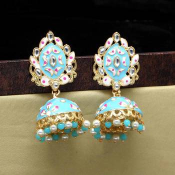 Turquoise Jhumkas 2