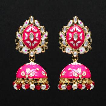 Pink Jhumkas 1