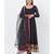 Black Georgette Embroidered Border Anarkali with churidaar and Sequenced Dupatta