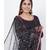 Black Georgette Embroidered Border Anarkali with churidaar and Sequenced Dupatta