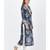 Gray Floral Embroidered Silk Kurti with Off-White Palazzo